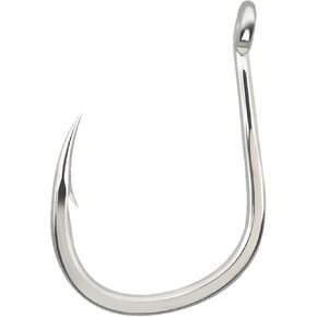 10pcs Jigging J Hook for Sea Fishing Gear & Saltwater Circle Hooks - Lightweight, Durable Fishing Supplies for Jigging, Tuna GT Fish