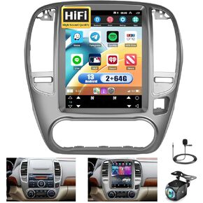 [2+64G] Android 13 Car Stereo for Nissan Sentra 2006-2011 with Wireless Carplay&Android Auto,9.7 Inch Touch Screen Car Radio with GPS WiFi Bluetooth FM/RDS SWC HiFi EQ+Backup Camera