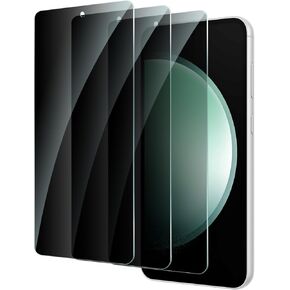 3 Pack for Samsung Galaxy S23 FE Privacy Screen Protector, Anti Spy Tempered Glass 9H Hardness Film, Scratch Resistant