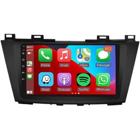 4+64g لـ Mazda 5 Radio 2011 2012 2013 Android 13 Car Stereo 9 "شاشة تعمل باللمس اللاسلكي Carplay Android Auto GPS التنقل مع كاميرا عكسية مجانية
