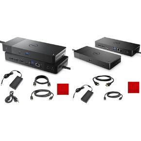 Dell Thunderbolt Dock Bundle - WD22TB4 & WD19TB Docking Stations with 180W AC Adapters, HDMI & DisplayPort Cables, USB-C Support - Dual Monitor Ready for Laptop & Computer - 1 Year Warranty (New & Ren