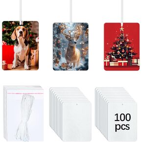 150 pcs sublimation air fresheners blanks ，Sublimation Blanks Products DIY Air Freshener for Car and Home Hanging Decoration sublimation car freshener blanks