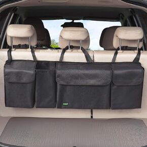 PIDO Car Trunk Organizer, Backseat Hanging Organizer for SUV, Durable Seat Back Car Organizer Storage Bag with Large Pockets, Free Your Trunk Floor Space