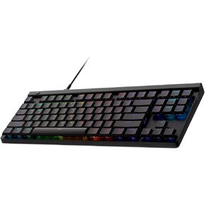 Logitech G515 TKL Wired Low Profile Gaming Keyboard ، RGB القابلة للتخصيص بالكامل ، مفاتيح مفاتيح PBT مزدوجة اللمس ، أبيض - أبيض