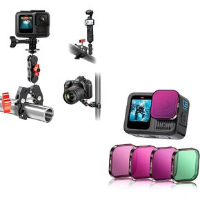 Clamp Camera Mount ND Filters Set for Gopro Hero 13/12/11/10/9 Accessories ND8 ND16 ND32 CPL