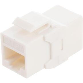 NavePoint CAT6A UTP Inline Keystone Coupler, 10 Pack, White