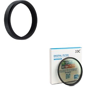 JJC AR-X100 Metal Lens Filter Adapter Ring & 49mm CPL Circular Polarizer Polarizing Filter for Fuji Fujifilm X100VI X100V X100F X100T X100S X100 Camera