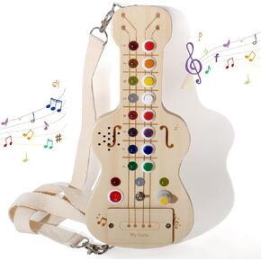 Sound and Light Busy House Wooden Montessori Busy Board, Light Switch Toys Toddler Sensory Toys Montessori Toys for 3+ Year Old Gifts for Boys and Girls