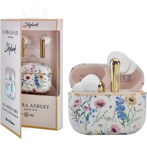Laura Ashley Skylark True Wireless Earbuds for iPhone & Android - (ENC) Enhanced Noise Cancelling Bluetooth Earbuds with Mic - Up to 45 Hours Battery Life 5.4 Bluetooth Ear Buds - in Ear Headphones
