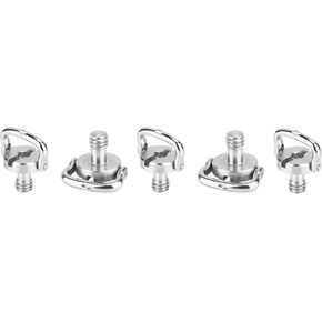 5 Pack Leofoto Torque Master 1/4" D Ring Comfort Wide Handle SS Screw for Tripod QR Plate Stainless Steel
