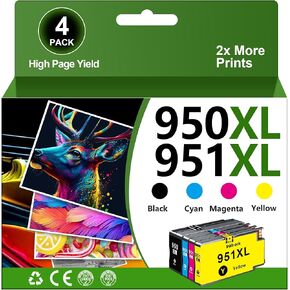 962XL 962XL حبر حزمة حزمة حزمة التحرير والسرد HP حبر 962 حبر 962XL أسود و 962 حزمة التحرير والسرد COLOR لـ HP Officejet Pro 9010 9012 9015 9018 9019 9020 9025 الطابعة (1BK/1C/1M/1Y ، 4 Pack)