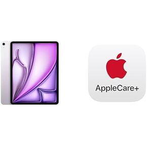 Apple iPad Air 13-inch with M3 chip Built for Apple Intelligence, Liquid Retina Display, 512GB, 12MP Front/Back Camera, Wi-Fi 6E, Touch ID, All-Day Battery Life — Purple with AppleCare+ (2 Years)