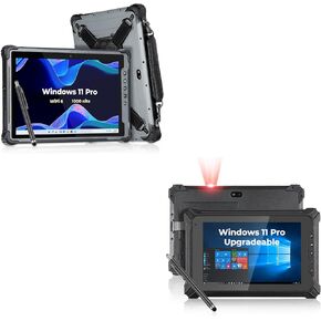 MUNBYN Rugged Windows Tablet IRT12, 1000nit Sunlight Readable, Wi-Fi 6 Tough Tablet, and Rugged Windows Tablet with Barcode Scanner IRT06, 8" Windows 11 Pro Upgradeable, Equip with Honeywell N4680