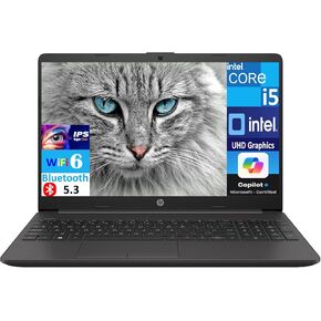 HP 250 G9 School & Business Laptop (Intel i5-1235U 10-Core, 16GB RAM, 512GB PCIe SSD, Intel UHD, 15.6" 60 Hz Full HD (1920x1080), WiFi, Bluetooth, Webcam, Dark Ash Silver, Win 11 Pro)