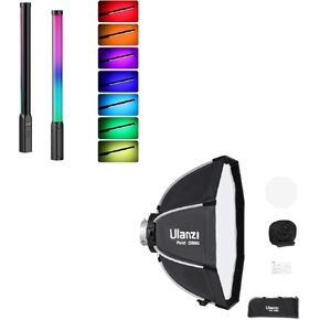 Ulanzi VL119 Wand Handheld Light ، 360 درجة RGB LED عصا ضوء الفيديو لضوء التصوير الفوتوغرافي مع إعادة شحنها ، Ulanzi 23.6 "/60 سم مكافئ ناع