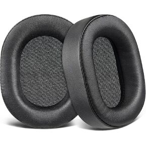 SOULWIT Earpads Replacement for Corsair HS65/HS55 Surround Wired, HS55 Surround V2, HS 65/HS 55 Wireless Core Gaming Headset, Ear Pads Cushions with Soft Protein Leather, High-Density Foam - Black