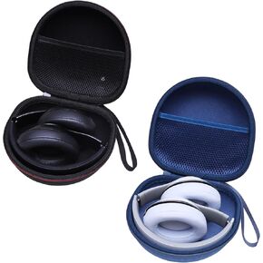 Headphone Case for Beats/JBL/TOZO/BERIBES/KVIDIO Wireless Noise Cancelling Over-Ear Headphones, Black+Blue
