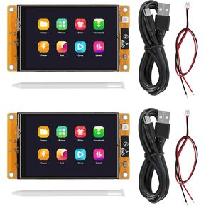 2Pcs ESP32 Touchscreen 2.4 Inch LCD TFT Module with Touch Screen Display Module ESP-WROOM-32 2.4" 240x320 Smart Display OLED Screen for Arduino LVGL WiFi Bluetooth Dual Core Development Board