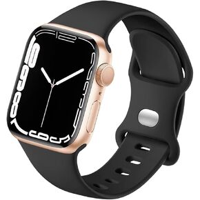 LANGXIAN Premium Silicone Compatible with Apple Watch Band 38mm 40mm 41mm 42mm 44mm 45mm 46mm, Sport Women Men Strap for iWatch Series 10 9 8 SE 7 6 5 4 3 2 1