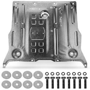 Front Skid Plate Integrated Design Compatible with Tesla Model 3 2017-2024 & Tesla Model Y 2020-2022, Under Motor Splash Shield Guard Cover with Install Accessories