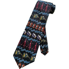 Men's Cameras Photography Film Tripod Necktie - Black - Neck Tie