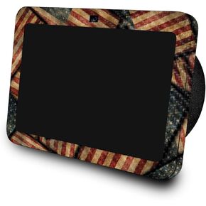 Carbon Fiber Skin Compatible with Amazon Echo Show 8 (3rd Gen, 2023) - Vintage American - Premium 3M Vinyl Protective Wrap Decal Cover - Easy to Apply | Crafted in The USA by MightySkins