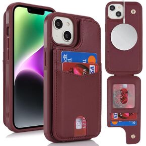 for iPhone 11 case with Credit Card Holder mag Safe,for iPhone 11 Phone Leather Case Wallet for Women Compatible mag Safe Wallet Detachable 2-in-1 for Men-Beige in Kuwait