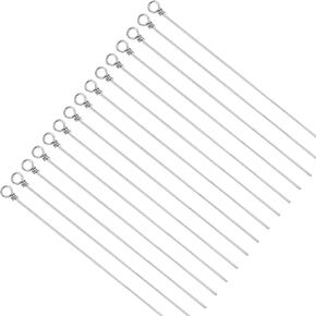 100 Pack Fishing Wire Spinner Baits, Stainless Steel Looped Shaft for Lure Making Supplies - Freshwater Bass Trout Walleye Salmon Catfish