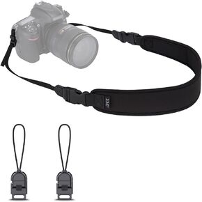 JJC Soft Neoprene Camera Neck Strap with Quick Release Buckle for Canon Nikon Sony Fujifilm Olympus DSLR Mirrorless Cameras