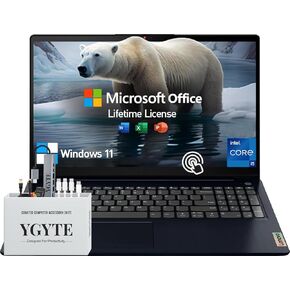 Lenovo Ideapad 3 15 Inch Touchscreen Laptop Computer, FHD 15.6 Laptop Touch Screen Intel Core i5 Lifetime Office, 40GB RAM, 2TB SSD+512GB Docking Set, Windows 11 Pro, Numer Pad
