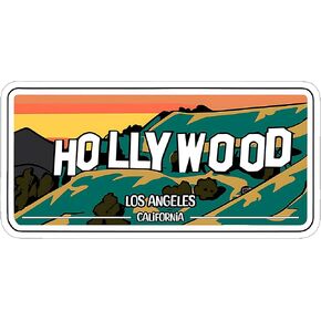 Hollywood Los Angeles California Sticker 4 Inch - Waterproof Vinyl Decal for Laptop Water Bottle Car Tumbler - Durable Aesthetic Long-Lasting Stickers for Adults ID44990