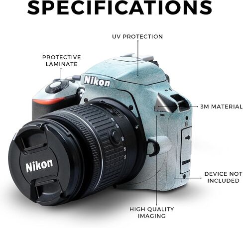 تتوافق البشرة مع كاميرا Nikon D3500 - مشرق وسعيد - غطاء ملصق واقي فينيل 3M - سهل التطبيق | مصنوع في الولايات المتحدة الأمريكية من قبل Mayyskins in Kuwait