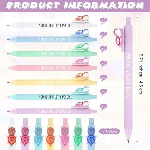 28 Pcs Valentine‘s Day Turtle Gifts Resin Turtle Ballpoint Pens Glowing in the Dark Inspirational Thank You Gift Pens Appreciation Gifts Bulk for Employee Coworkers Staff Team Turtle Lovers in Kuwait