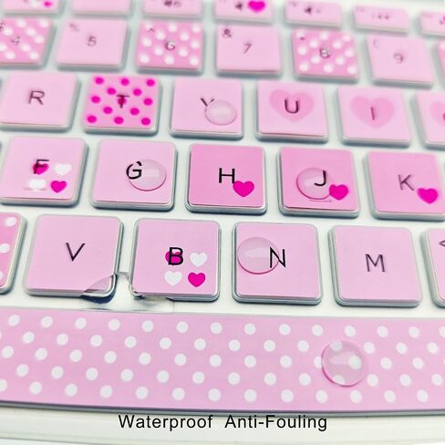 2Pcs Silicone Keyboard Cover for HP Pavilion x360 14" Laptop 14-BW006NR 14-BW010NR 14-BW065NR 14M-BA011DX 14M-BA013DX 14M-BA015DX 14M-BA114DX 14-BF040WM 14-BF050WM 14M-CD0001DX (Love Bear+Clear) in Saudi Arabia