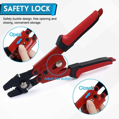 FUSIGO Fishing Crimping Tool Kit, Crimping Pliers with 500pcs Aluminum Crimp Sleeves Set Wire Rope Fishing Line Crimping Kit in Saudi Arabia