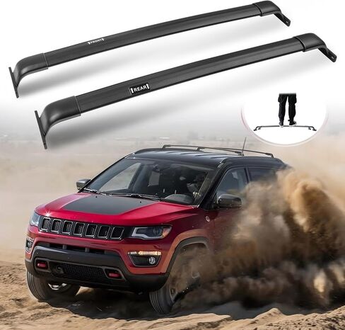 Heavy Duty Aluminum Cross Bars for Nissan Kicks 2016-2023 2024 | Easy Installation | Warranty 2 Years | Compatible with Roof Boxes, Bags, Kayak, Bicycle and Cycle Carriers in Kuwait