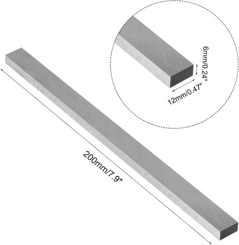 uxcell HSS Lathe Tool Bit 6mm x 20mm x 200mm, Square Lathe Turning Tool Blanks, High Speed Steel Rectangular Fly Cutter Mill Blank in Saudi Arabia