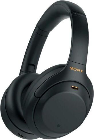 Sony WH-1000XM4 Wireless Premium Noise Canceling Overhead Headphones with Mic for Phone-Call and Alexa Voice Control, Black WH1000XM4 Bundle with Deco Gear Pro Audio Headphone Stand in Saudi Arabia