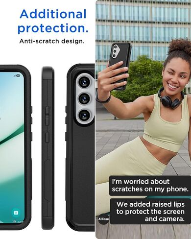 AICase Belt-Clip Holster Case for Samsung Galaxy S25 Plus 6.7",Heavy Duty Drop Protection Full Body Rugged Shockproof/Drop Proof/DustProof Military Grade Tough Durable Cover for S25 Plus 2025 in Kuwait