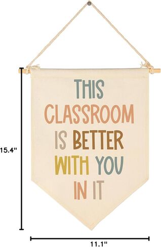 Just One More Page-Classroom Decor-Inclusive Classroom Decor-Welcome Gift-Teacher Gift-Canvas Hanging Pennant Flag Banner Wall Sign Decor Gift-Birthday Christmas Gift in Saudi Arabia