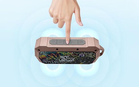 مكبر صوت Bluetooth اللاسلكي المحمول 10W Peak Power Boombox W HD Sound ؛ IPX5 مقاومة للماء. 4H وقت اللعب بطارية 800mAh ، BT 5.1 ، المنزل/الحفلة/في الهواء الطلق/الشاطئ/السفر/التخييم in Kuwait