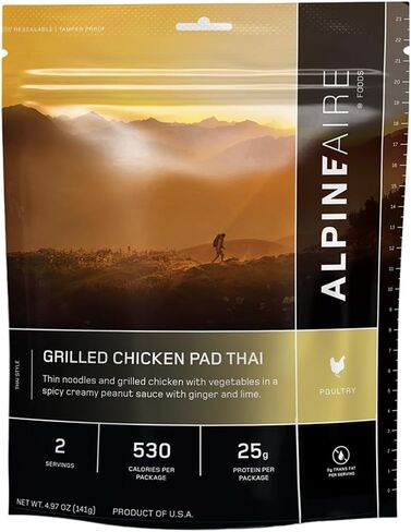 AlpineAire Foods Hearty Beef Stew 3.80 Oz Rich and Flavorful Ready to Eat Lightweight Meal 2 Servings, 410 Calories Perfect for Camping, Hiking and Emergency Preparedness Made in USA Pack of 1 in Saudi Arabia