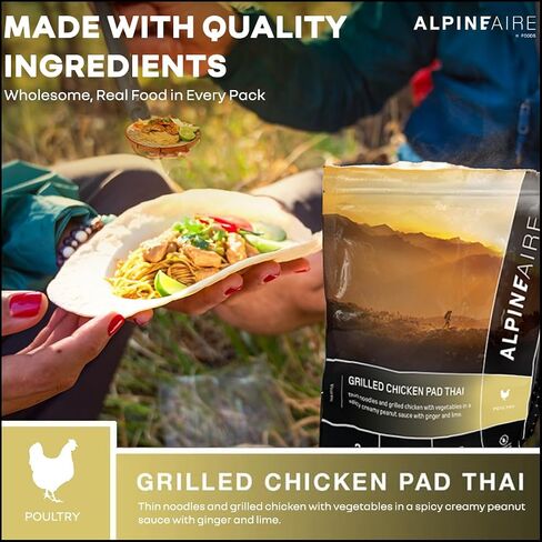 AlpineAire Foods Hearty Beef Stew 3.80 Oz Rich and Flavorful Ready to Eat Lightweight Meal 2 Servings, 410 Calories Perfect for Camping, Hiking and Emergency Preparedness Made in USA Pack of 1 in Saudi Arabia