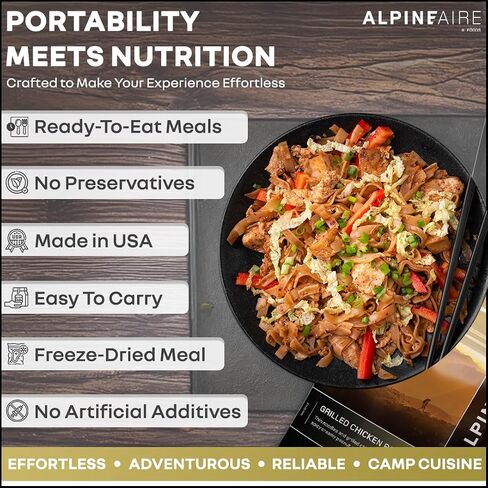 AlpineAire Foods Hearty Beef Stew 3.80 Oz Rich and Flavorful Ready to Eat Lightweight Meal 2 Servings, 410 Calories Perfect for Camping, Hiking and Emergency Preparedness Made in USA Pack of 1 in Saudi Arabia