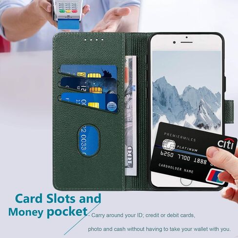 Jancalm for iPhone 6/6S/7/8/SE 2020/SE 2022 محفظة Case ، حظر RFID ، حالات فليب الهاتف ، [حامل البطاقة/فتحات نقدية] in Kuwait
