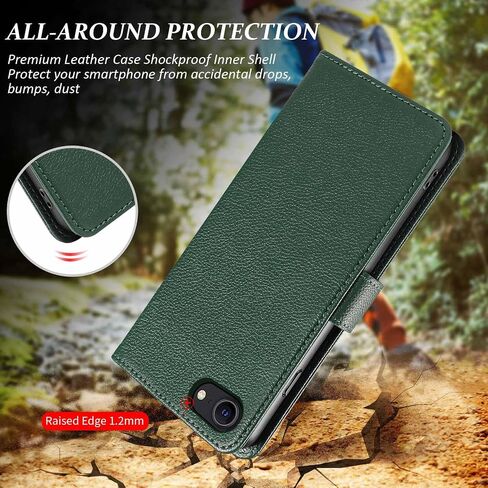 Jancalm for iPhone 6/6S/7/8/SE 2020/SE 2022 محفظة Case ، حظر RFID ، حالات فليب الهاتف ، [حامل البطاقة/فتحات نقدية] in Kuwait