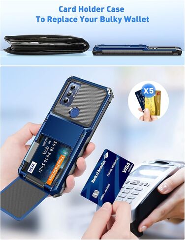 COOYA for Moto G Play 2023 Case Wallet 5 Credit Card Holder ID Slot Flip Cover G Play 2023 Wallet Case Back Pocket Dual Layer Protective Hard Shell TPU Rugged Rubber Bumper for Moto G Play 2023 Purple in Kuwait