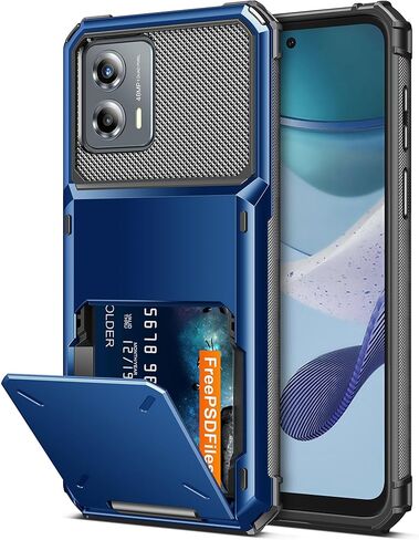 COOYA for Moto G Play 2023 Case Wallet 5 Credit Card Holder ID Slot Flip Cover G Play 2023 Wallet Case Back Pocket Dual Layer Protective Hard Shell TPU Rugged Rubber Bumper for Moto G Play 2023 Purple in Kuwait
