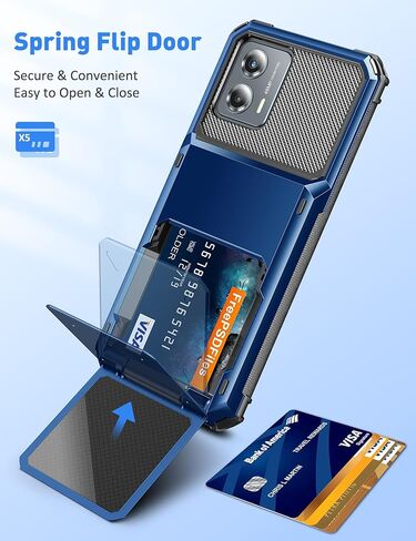 COOYA for Moto G Play 2023 Case Wallet 5 Credit Card Holder ID Slot Flip Cover G Play 2023 Wallet Case Back Pocket Dual Layer Protective Hard Shell TPU Rugged Rubber Bumper for Moto G Play 2023 Purple in Kuwait