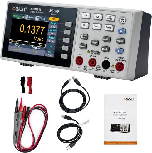 OWON Desktop Digital Multimeter with 3.5-inch LCD Display, Measures AC/DC Current, Voltage, and Temperature with True RMS Capability,Designed for Laboratories, Instruments, and Factories XDM1041 in Kuwait